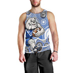 Canterbury-Bankstown Bulldogs Men Tank Top Aboriginal Dot Pattern - Rugby Mascot Heritage Pride