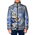 Canterbury-Bankstown Bulldogs Padded Jacket Aboriginal Dot Pattern - Rugby Mascot Heritage Pride
