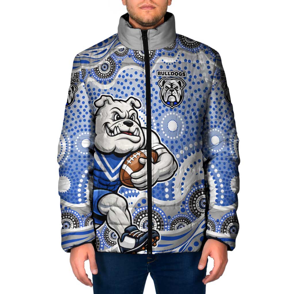Canterbury-Bankstown Bulldogs Padded Jacket Aboriginal Dot Pattern - Rugby Mascot Heritage Pride