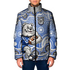 Canterbury-Bankstown Bulldogs Padded Jacket Aboriginal Dot Pattern - Rugby Mascot Heritage Pride