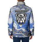 Canterbury-Bankstown Bulldogs Padded Jacket Aboriginal Dot Pattern - Rugby Mascot Heritage Pride