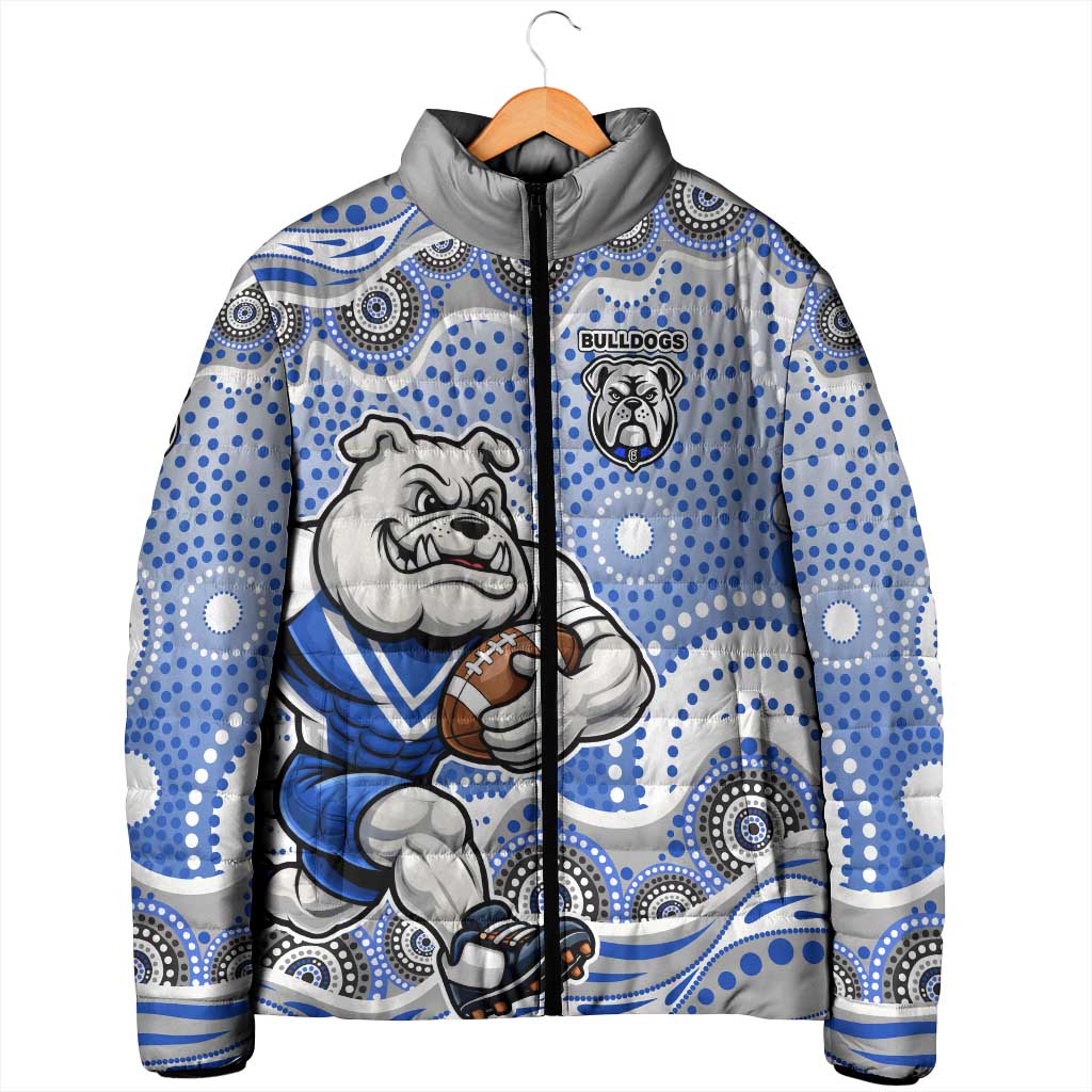 Canterbury-Bankstown Bulldogs Padded Jacket Aboriginal Dot Pattern - Rugby Mascot Heritage Pride