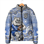 Canterbury-Bankstown Bulldogs Padded Jacket Aboriginal Dot Pattern - Rugby Mascot Heritage Pride