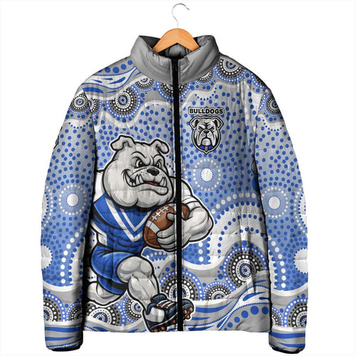 Canterbury-Bankstown Bulldogs Padded Jacket Aboriginal Dot Pattern - Rugby Mascot Heritage Pride