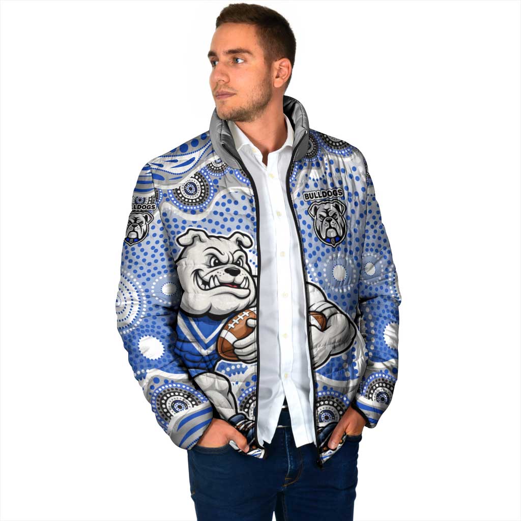 Canterbury-Bankstown Bulldogs Padded Jacket Aboriginal Dot Pattern - Rugby Mascot Heritage Pride