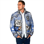Canterbury-Bankstown Bulldogs Padded Jacket Aboriginal Dot Pattern - Rugby Mascot Heritage Pride