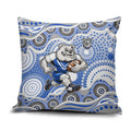 Canterbury-Bankstown Bulldogs Pillow Cover Aboriginal Dot Pattern - Rugby Mascot Heritage Pride