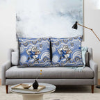 Canterbury-Bankstown Bulldogs Pillow Cover Aboriginal Dot Pattern - Rugby Mascot Heritage Pride