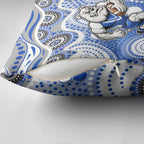Canterbury-Bankstown Bulldogs Pillow Cover Aboriginal Dot Pattern - Rugby Mascot Heritage Pride
