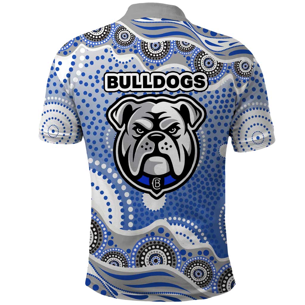 Canterbury-Bankstown Bulldogs Polo Shirt Aboriginal Dot Pattern - Rugby Mascot Heritage Pride