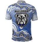 Canterbury-Bankstown Bulldogs Polo Shirt Aboriginal Dot Pattern - Rugby Mascot Heritage Pride