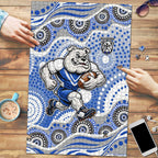 Canterbury-Bankstown Bulldogs Puzzle Aboriginal Dot Pattern - Rugby Mascot Heritage Pride