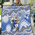 Canterbury-Bankstown Bulldogs Quilt Aboriginal Dot Pattern - Rugby Mascot Heritage Pride