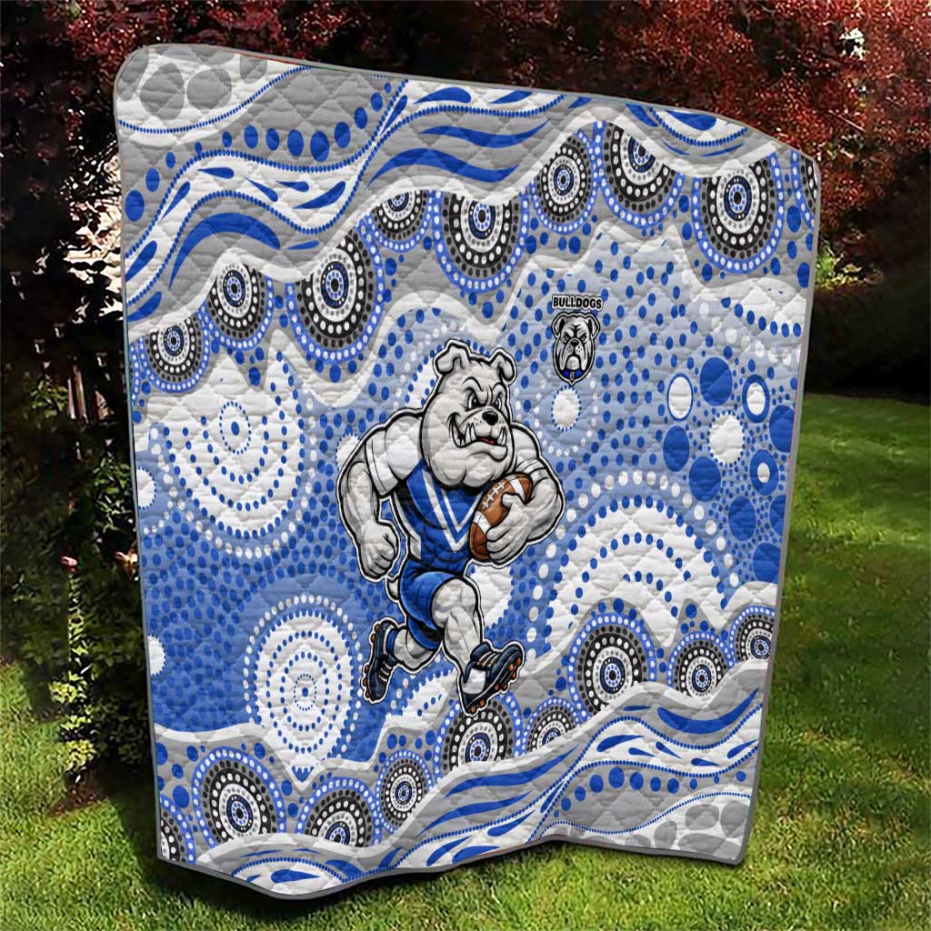 Canterbury-Bankstown Bulldogs Quilt Aboriginal Dot Pattern - Rugby Mascot Heritage Pride