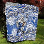 Canterbury-Bankstown Bulldogs Quilt Aboriginal Dot Pattern - Rugby Mascot Heritage Pride