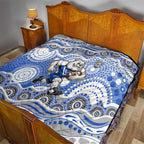 Canterbury-Bankstown Bulldogs Quilt Aboriginal Dot Pattern - Rugby Mascot Heritage Pride