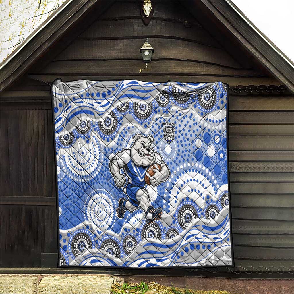 Canterbury-Bankstown Bulldogs Quilt Aboriginal Dot Pattern - Rugby Mascot Heritage Pride