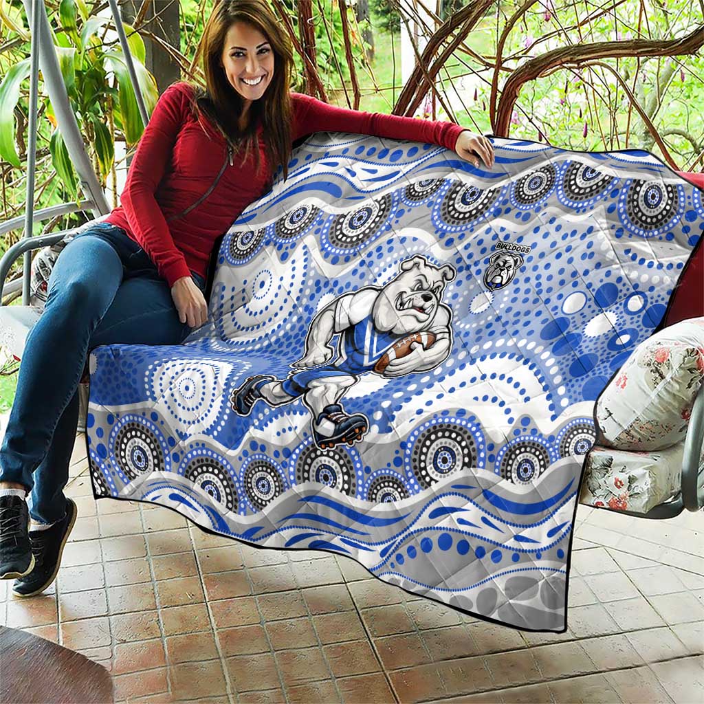 Canterbury-Bankstown Bulldogs Quilt Aboriginal Dot Pattern - Rugby Mascot Heritage Pride