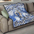 Canterbury-Bankstown Bulldogs Quilt Aboriginal Dot Pattern - Rugby Mascot Heritage Pride