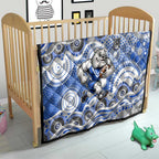 Canterbury-Bankstown Bulldogs Quilt Aboriginal Dot Pattern - Rugby Mascot Heritage Pride