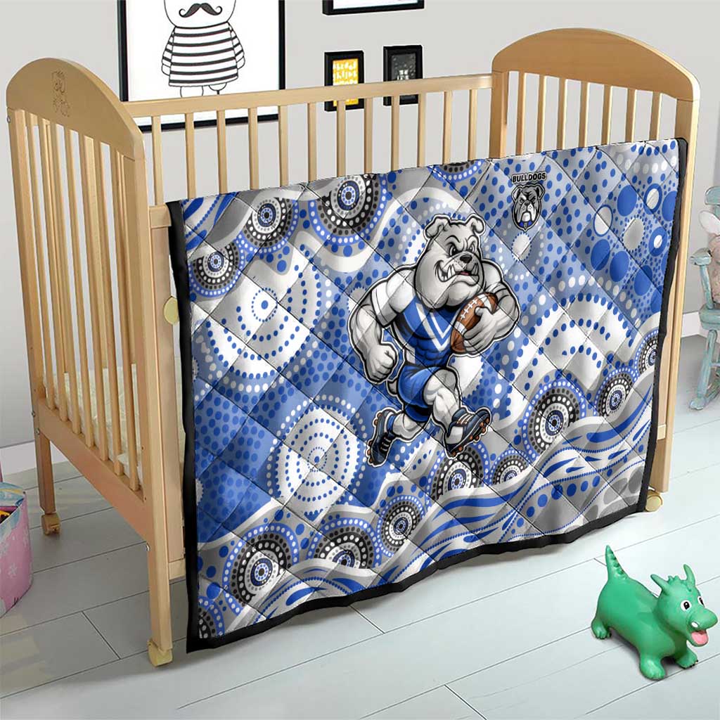 Canterbury-Bankstown Bulldogs Quilt Aboriginal Dot Pattern - Rugby Mascot Heritage Pride