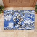 Canterbury-Bankstown Bulldogs Rubber Doormat Aboriginal Dot Pattern - Rugby Mascot Heritage Pride