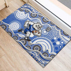 Canterbury-Bankstown Bulldogs Rubber Doormat Aboriginal Dot Pattern - Rugby Mascot Heritage Pride
