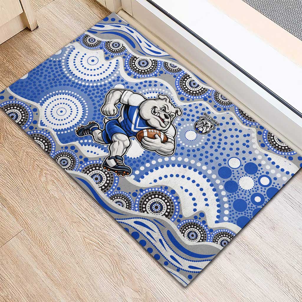 Canterbury-Bankstown Bulldogs Rubber Doormat Aboriginal Dot Pattern - Rugby Mascot Heritage Pride