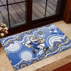 Canterbury-Bankstown Bulldogs Rubber Doormat Aboriginal Dot Pattern - Rugby Mascot Heritage Pride
