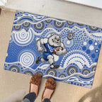 Canterbury-Bankstown Bulldogs Rubber Doormat Aboriginal Dot Pattern - Rugby Mascot Heritage Pride