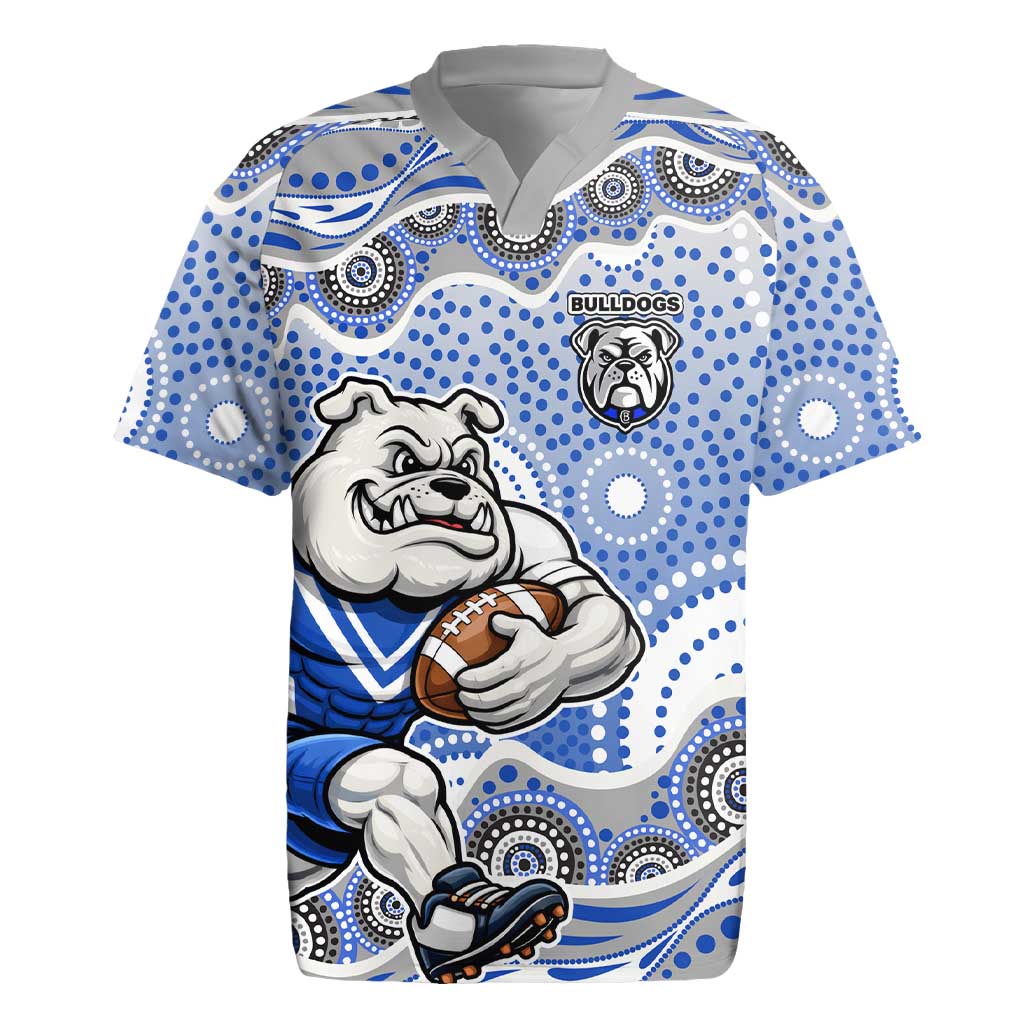 Canterbury-Bankstown Bulldogs Rugby Jersey Aboriginal Dot Pattern - Rugby Mascot Heritage Pride