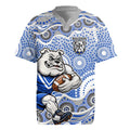Canterbury-Bankstown Bulldogs Rugby Jersey Aboriginal Dot Pattern - Rugby Mascot Heritage Pride