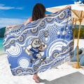 Canterbury-Bankstown Bulldogs Sarong Aboriginal Dot Pattern - Rugby Mascot Heritage Pride