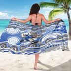 Canterbury-Bankstown Bulldogs Sarong Aboriginal Dot Pattern - Rugby Mascot Heritage Pride