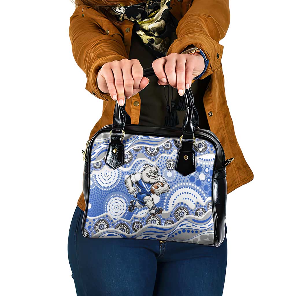 Canterbury-Bankstown Bulldogs Shoulder Handbag Aboriginal Dot Pattern - Rugby Mascot Heritage Pride