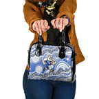 Canterbury-Bankstown Bulldogs Shoulder Handbag Aboriginal Dot Pattern - Rugby Mascot Heritage Pride