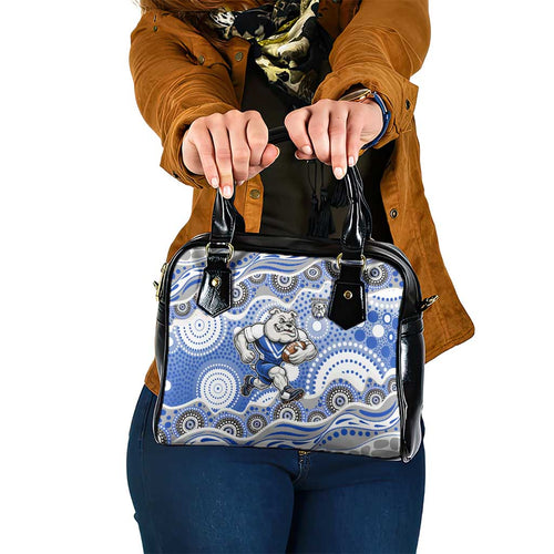 Canterbury-Bankstown Bulldogs Shoulder Handbag Aboriginal Dot Pattern - Rugby Mascot Heritage Pride