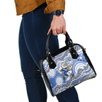Canterbury-Bankstown Bulldogs Shoulder Handbag Aboriginal Dot Pattern - Rugby Mascot Heritage Pride