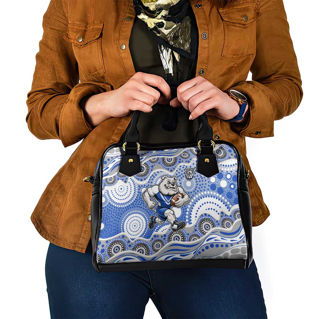 Canterbury-Bankstown Bulldogs Shoulder Handbag Aboriginal Dot Pattern - Rugby Mascot Heritage Pride