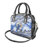 Canterbury-Bankstown Bulldogs Shoulder Handbag Aboriginal Dot Pattern - Rugby Mascot Heritage Pride