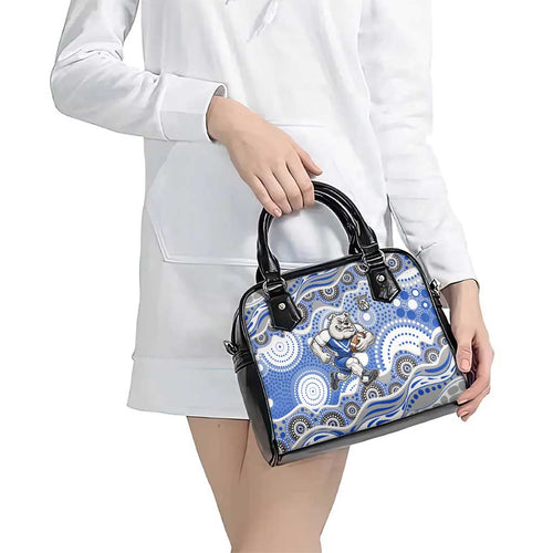 Canterbury-Bankstown Bulldogs Shoulder Handbag Aboriginal Dot Pattern - Rugby Mascot Heritage Pride