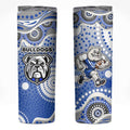 Canterbury-Bankstown Bulldogs Skinny Tumbler Aboriginal Dot Pattern - Rugby Mascot Heritage Pride