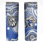 Canterbury-Bankstown Bulldogs Skinny Tumbler Aboriginal Dot Pattern - Rugby Mascot Heritage Pride