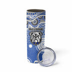 Canterbury-Bankstown Bulldogs Skinny Tumbler Aboriginal Dot Pattern - Rugby Mascot Heritage Pride