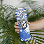 Canterbury-Bankstown Bulldogs Skinny Tumbler Aboriginal Dot Pattern - Rugby Mascot Heritage Pride