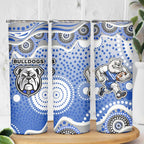 Canterbury-Bankstown Bulldogs Skinny Tumbler Aboriginal Dot Pattern - Rugby Mascot Heritage Pride