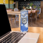 Canterbury-Bankstown Bulldogs Skinny Tumbler Aboriginal Dot Pattern - Rugby Mascot Heritage Pride