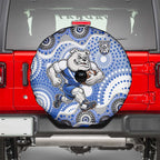 Canterbury-Bankstown Bulldogs Spare Tire Cover Aboriginal Dot Pattern - Rugby Mascot Heritage Pride