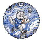 Canterbury-Bankstown Bulldogs Spare Tire Cover Aboriginal Dot Pattern - Rugby Mascot Heritage Pride