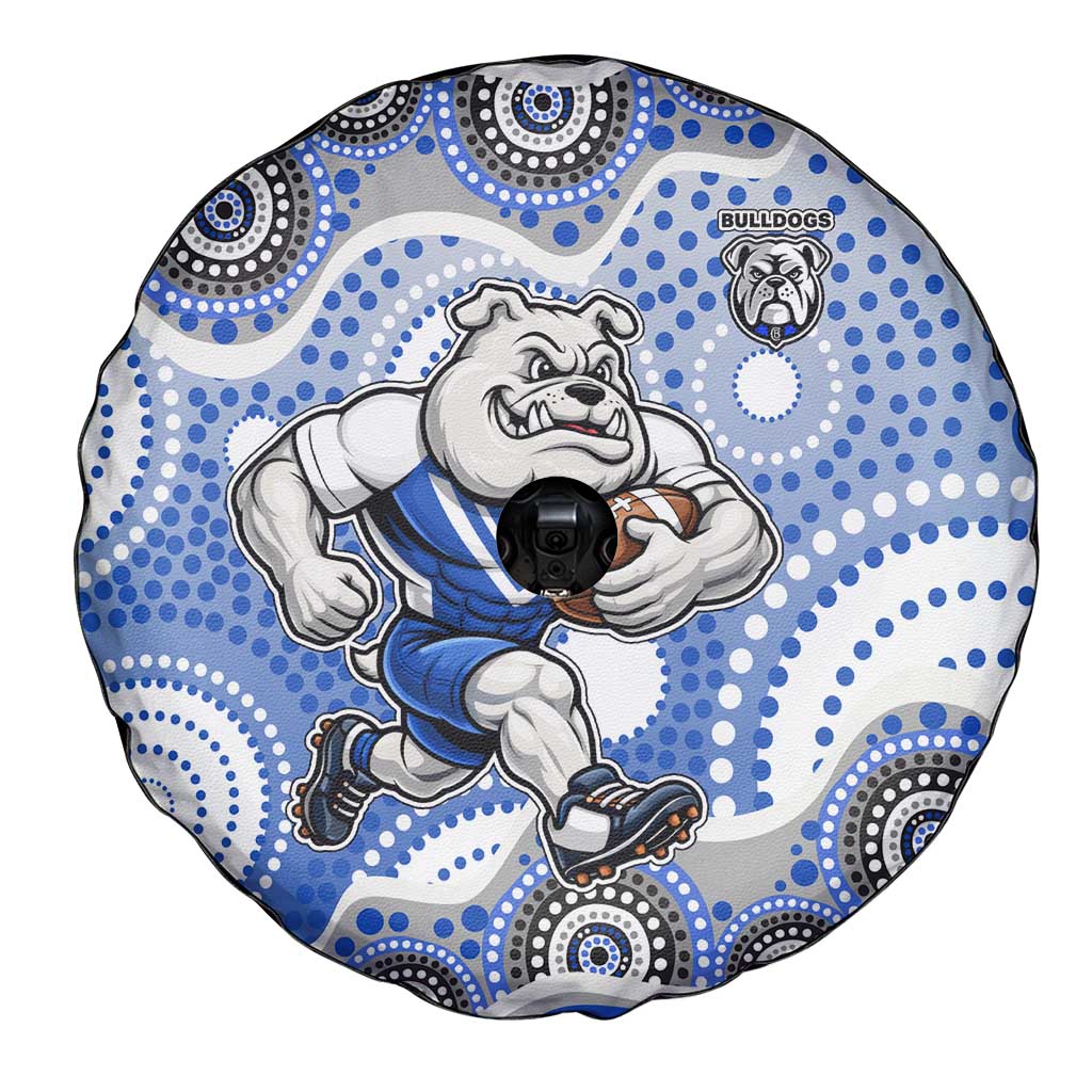 Canterbury-Bankstown Bulldogs Spare Tire Cover Aboriginal Dot Pattern - Rugby Mascot Heritage Pride